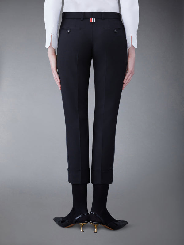 WOOL LOW RISE CIGARETTE TROUSERS - image 2