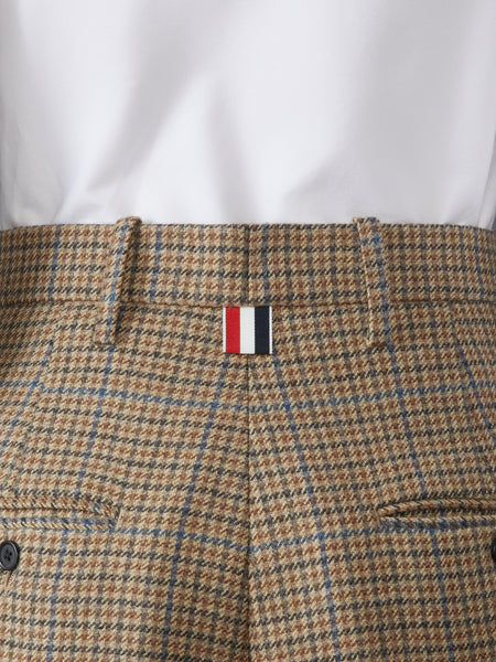 GUNCLUB CHECK CHEVIOT TWEED DOUBLE PLEAT TROUSER