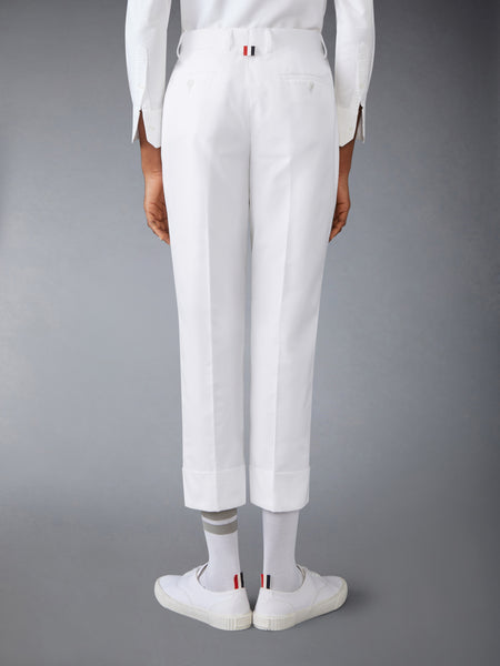TYPEWRITER CLOTH HIGH WAISTED TROUSER WHITE