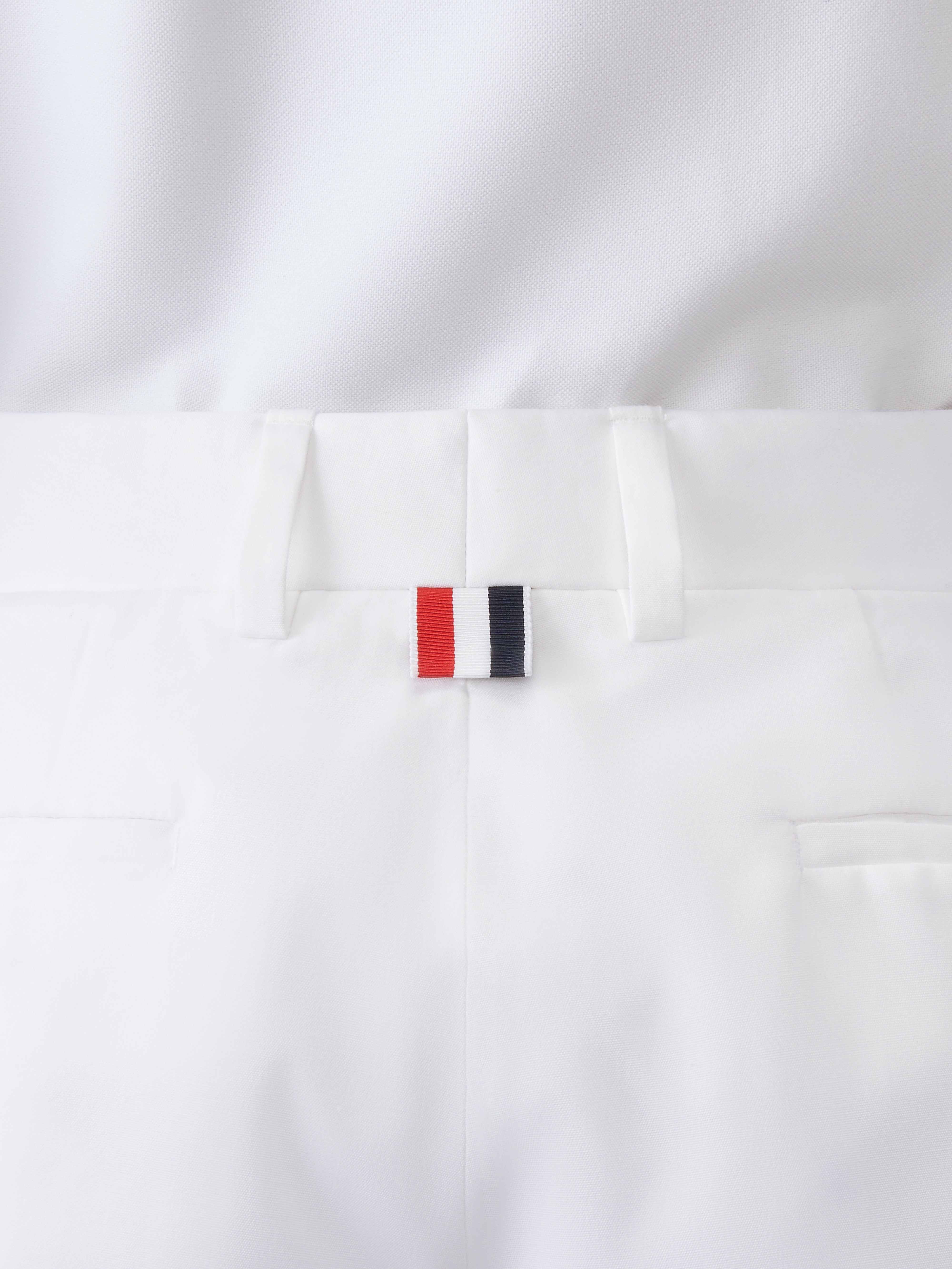 ボトムスその他 THOM BROWNE Women Pants FTR014A03788100 White High Waisted Double Pleat Trouser In Linen Cotton Suiting