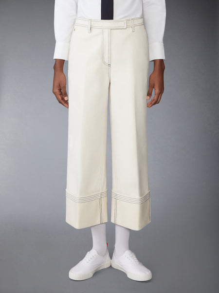 SELVEDGE DENIM WIDE LEG TROUSER