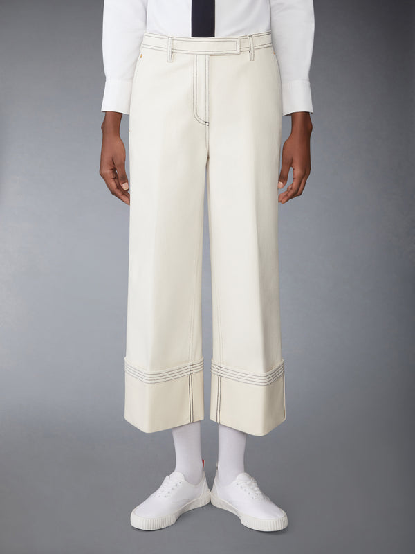 SELVEDGE DENIM WIDE LEG TROUSER - image 1