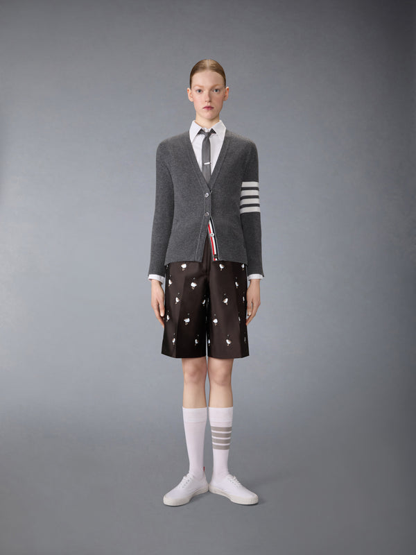 WOOL AND SILK GOOSE WIDE LEG SHORTS - image 3