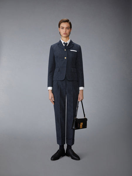 PINSTRIPE HIGH TWIST WOOL TROUSER