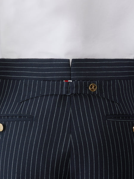 PINSTRIPE HIGH TWIST WOOL TROUSER