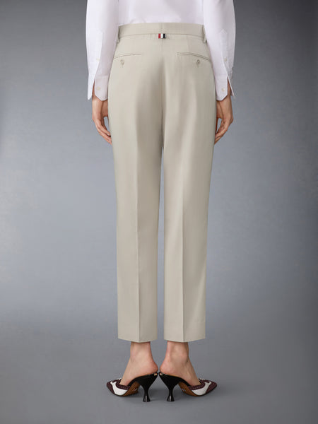 COTTON SUITING BELTLOOP RELAXED TROUSER BEIGE