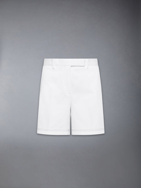 COTTON GABARDINE CHINO SHORTS WHITE