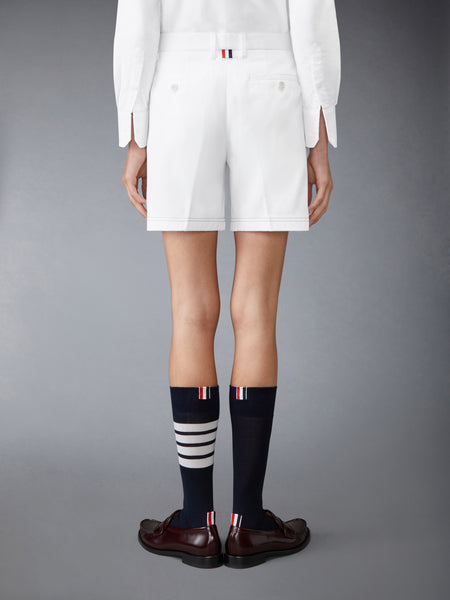 COTTON GABARDINE CHINO SHORTS WHITE