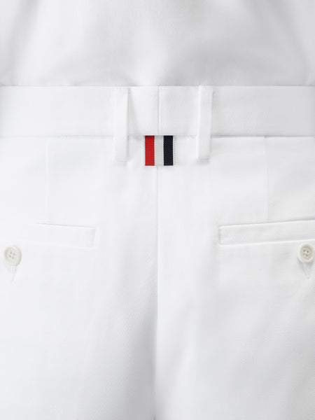 COTTON GABARDINE CHINO SHORTS WHITE