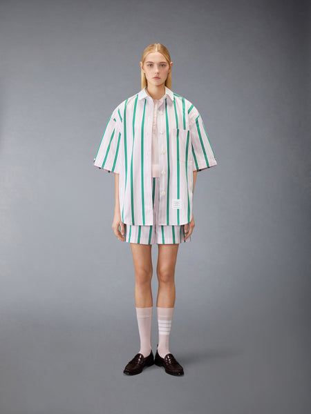 レップ ストライプ ポプリン チノ ショートパンツ ライト ピンク