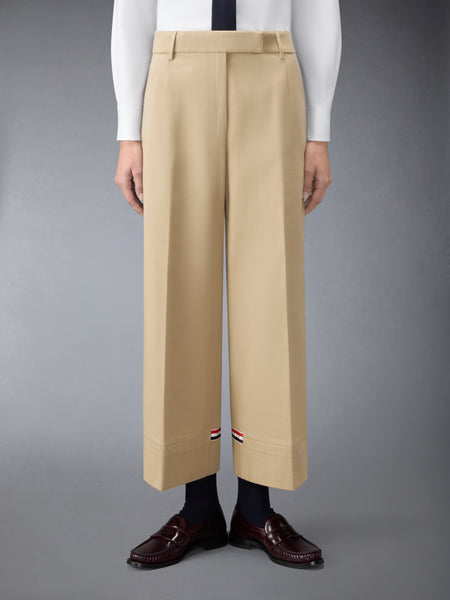 COTTON GABARDINE CHINO PANTS KHAKI