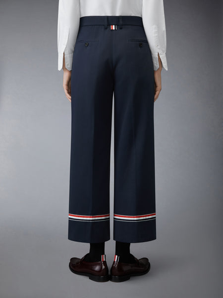 COTTON GABARDINE CHINO PANTS NAVY