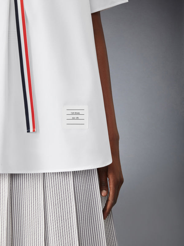 SOLID POPLIN BLOUSON WITH GROSGRAIN BOW TIE - image 4