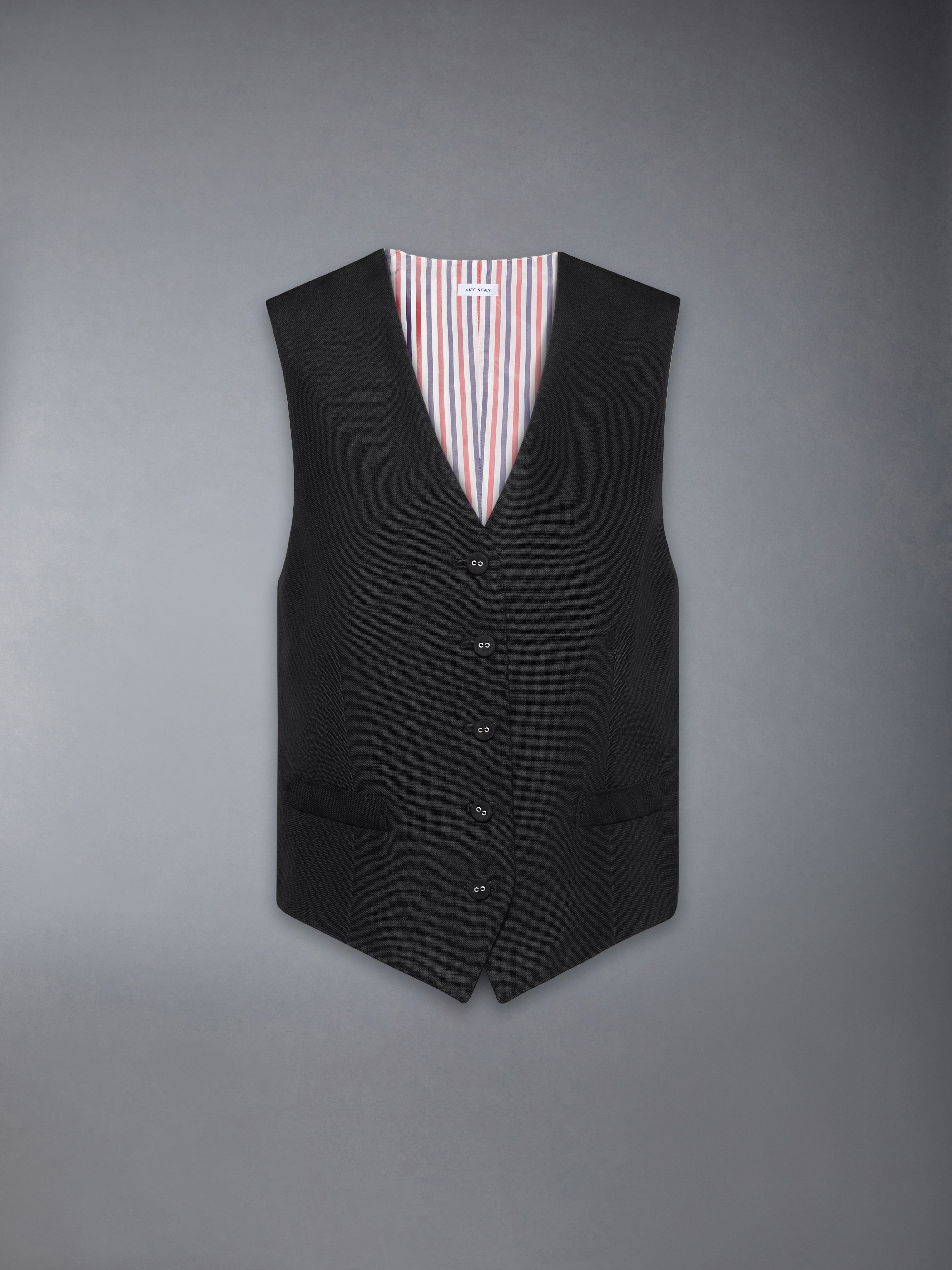 3層ウール モヘア ベスト | Thom Browne