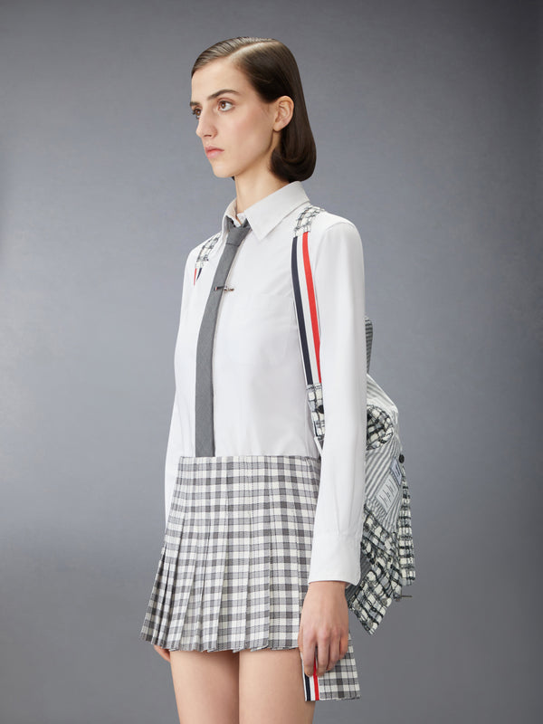 SHEER ORGANZA RIBBON TWEED CROPPED DOWN FILLED VEST - image 2