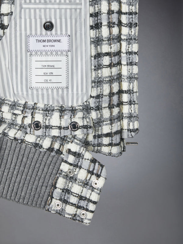 SHEER ORGANZA RIBBON TWEED CROPPED DOWN FILLED VEST - image 7