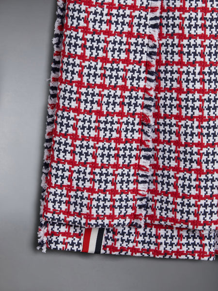 KID'S SUMMER TWEED FRAY PLEATED DRESS RWBWHT