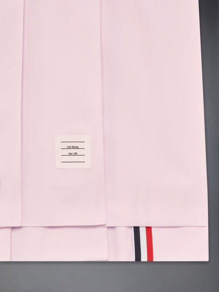 SOLID POPLIN WIDE PLEATED SHIRTDRESS