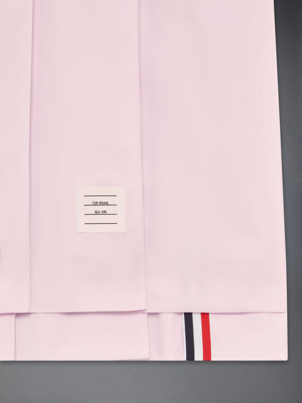 SOLID POPLIN WIDE PLEATED SHIRTDRESS