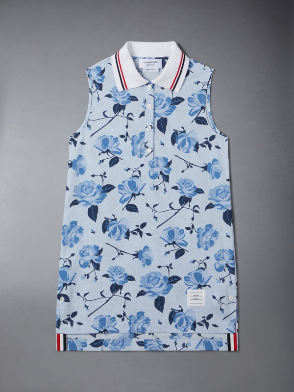 POPLIN ROSE FLORAL POLO DRESS - featured image