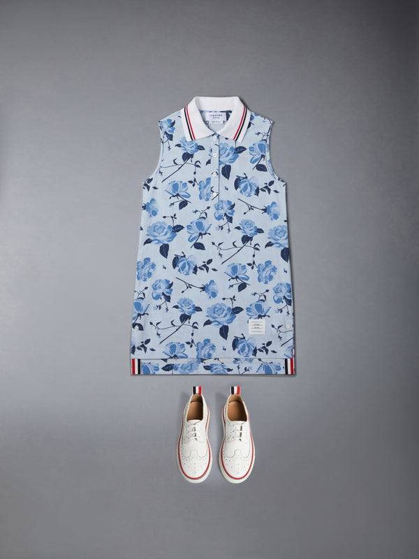POPLIN ROSE FLORAL POLO DRESS - image 2