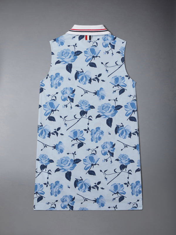 POPLIN ROSE FLORAL POLO DRESS - image 3