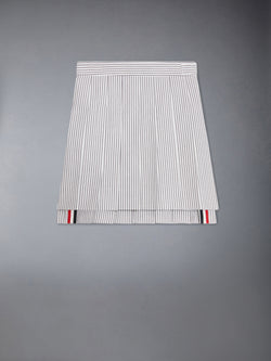 CHILDREN'S SEERSUCKER MINI PLEATED SKIRT