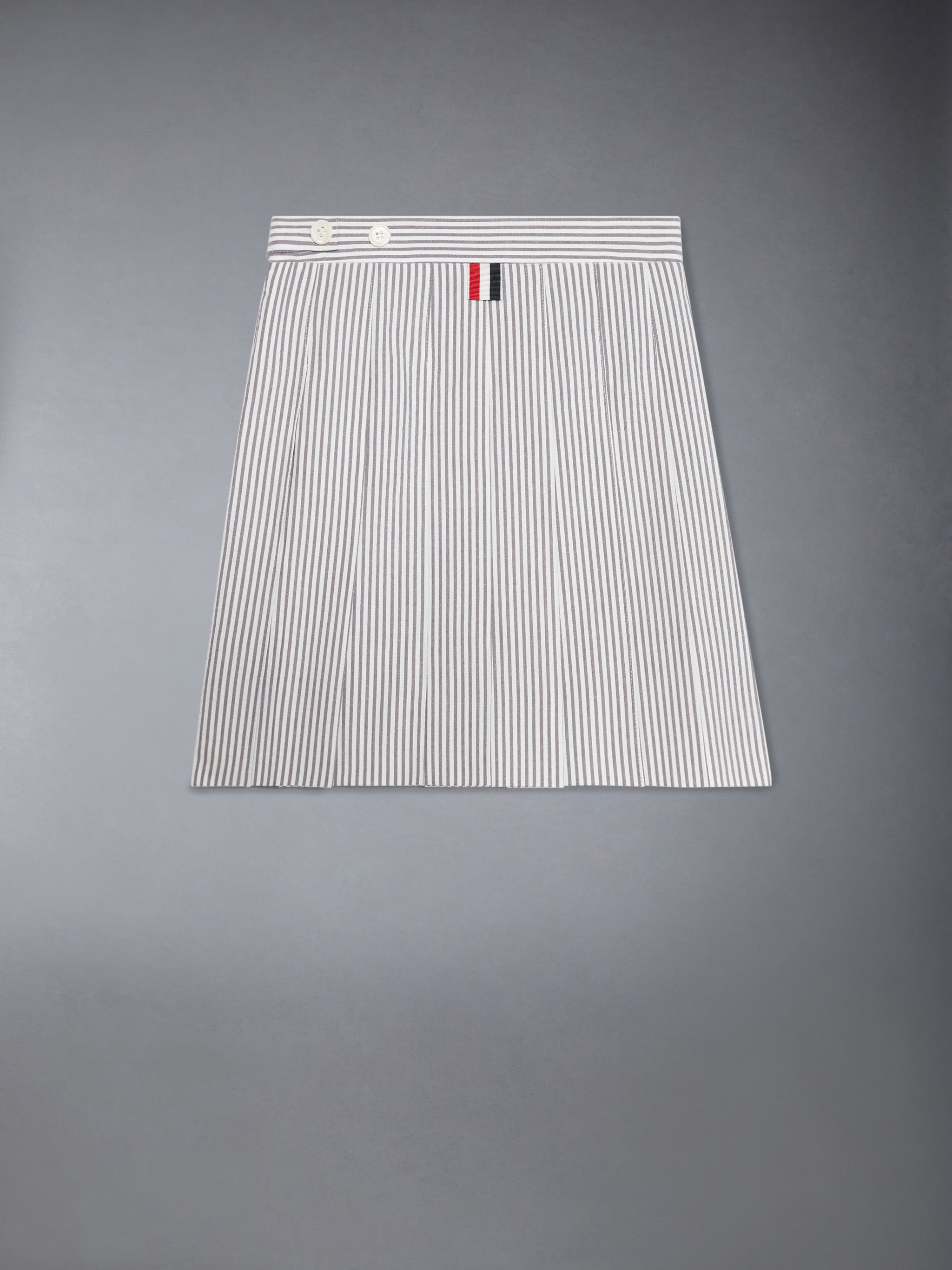 キッズシアサッカーミニプリーツスカート | Thom Browne