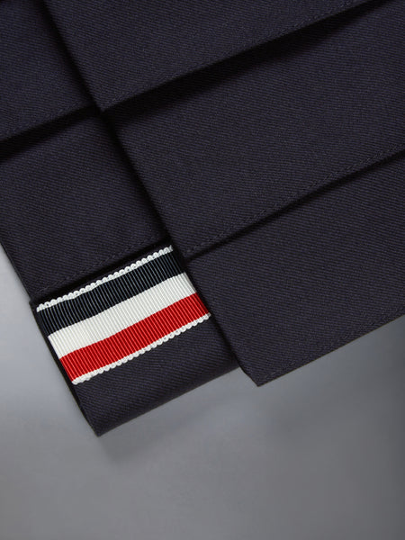 KID'S TWILL WOOL MINI PLEATED SKIRT NAVY