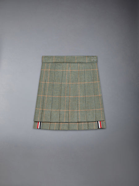 CHILDREN'S HERRINGBONE CHEVIOT TWEED PLEATED SKIRT