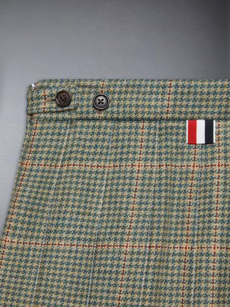 CHILDREN'S HERRINGBONE CHEVIOT TWEED PLEATED SKIRT