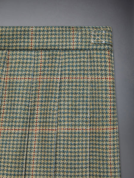 CHILDREN'S HERRINGBONE CHEVIOT TWEED PLEATED SKIRT