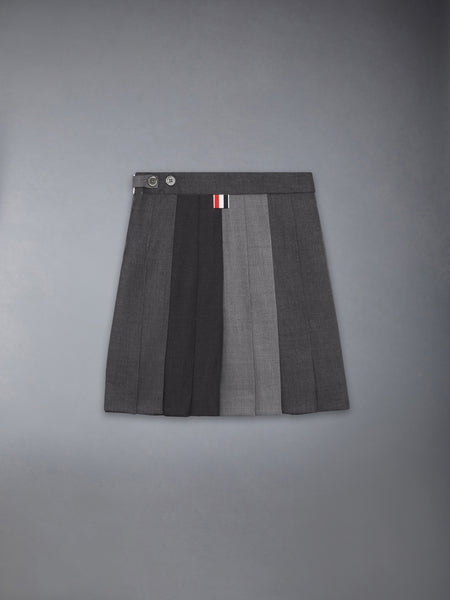CHILDREN'S FUNMIX TWILL PLEATED MINI SKIRT