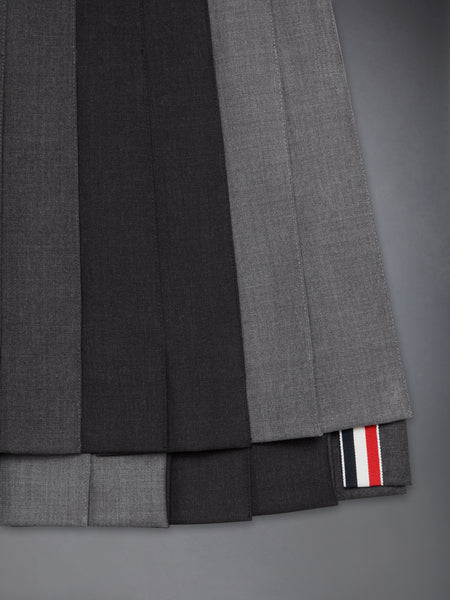 CHILDREN'S FUNMIX TWILL PLEATED MINI SKIRT