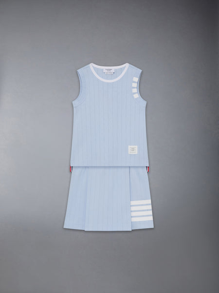 CHILDREN'S POINTELLE PLEATED MINI SKIRT LIGHT BLUE