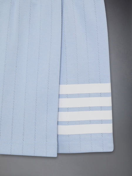 CHILDREN'S POINTELLE PLEATED MINI SKIRT LIGHT BLUE