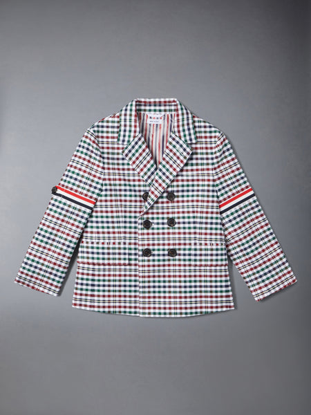 COTTON TWILL GINGHAM TARTAN ARMBAND CLASSIC SPORT COAT SEASONAL MULTI