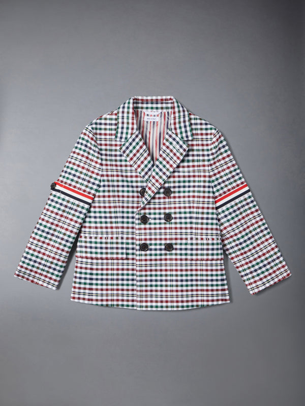 COTTON TWILL GINGHAM TARTAN ARMBAND CLASSIC SPORT COAT - featured image