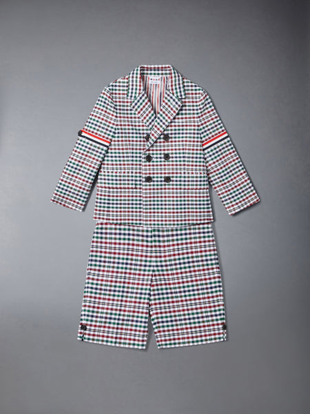 COTTON TWILL GINGHAM TARTAN ARMBAND CLASSIC SPORT COAT SEASONAL MULTI