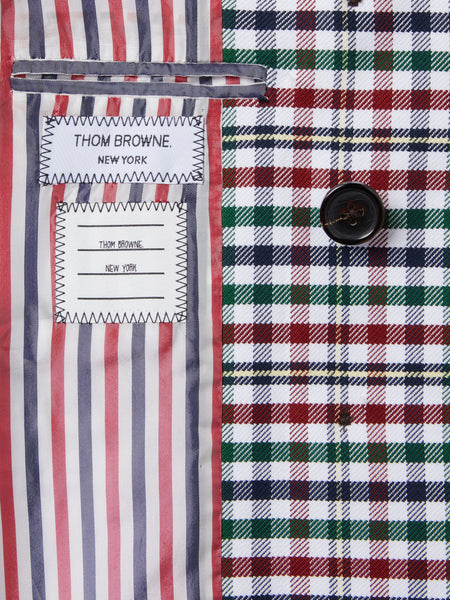 COTTON TWILL GINGHAM TARTAN ARMBAND CLASSIC SPORT COAT SEASONAL MULTI