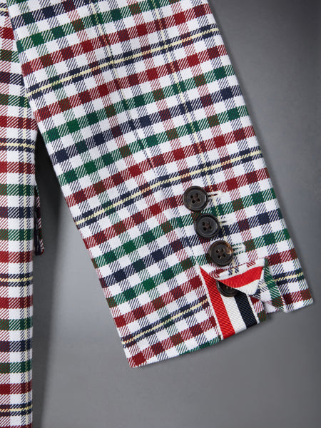 COTTON TWILL GINGHAM TARTAN ARMBAND CLASSIC SPORT COAT SEASONAL MULTI