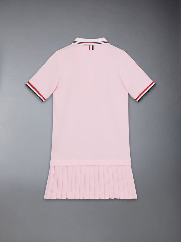 PIQUE PLEATED POLO DRESS - image 2