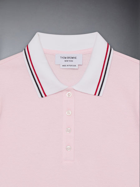 PIQUE PLEATED POLO DRESS ライト ピンク