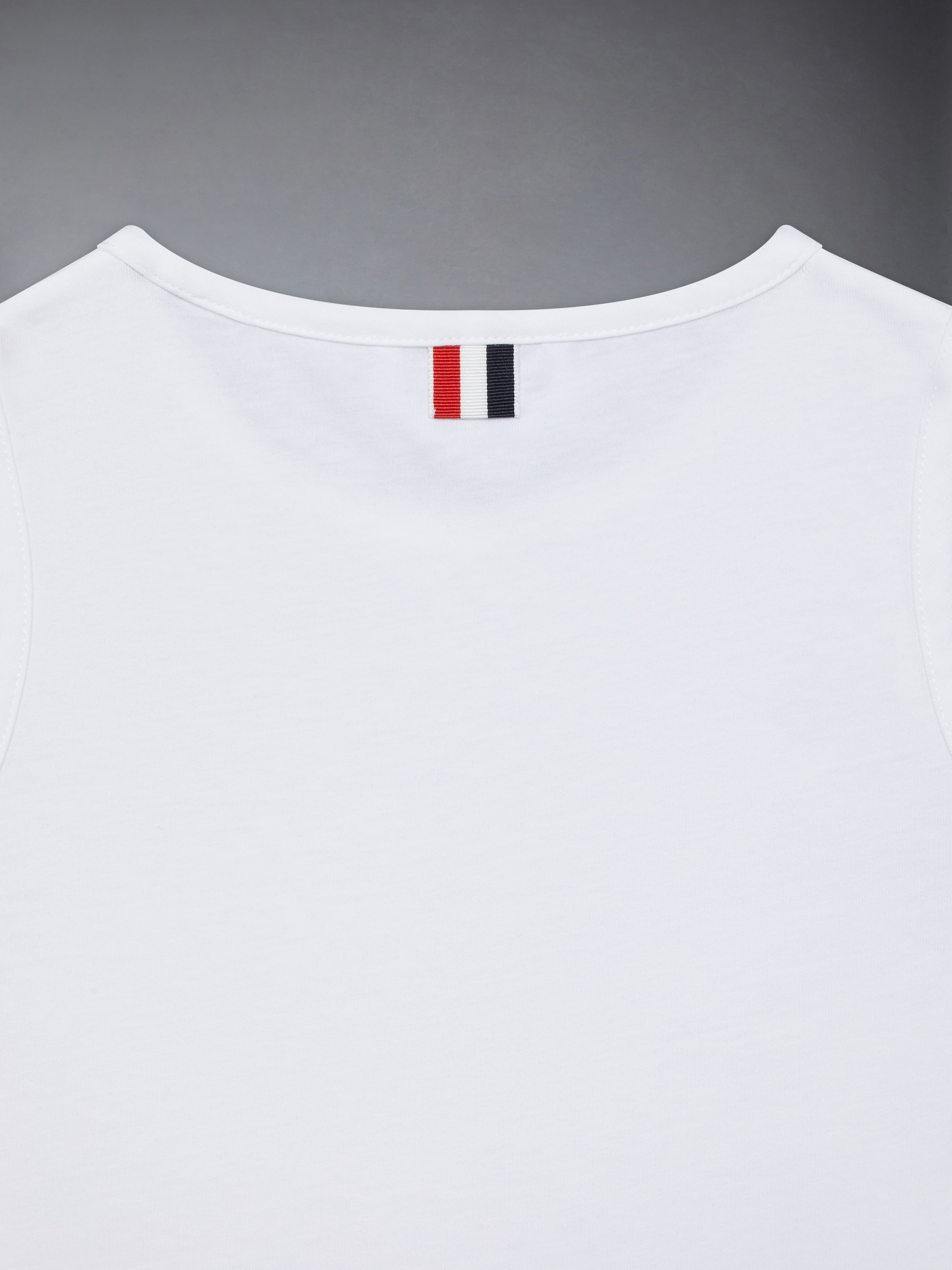 Children's Jersey 4-Bar Ringer Tank Dress | Thom Browne