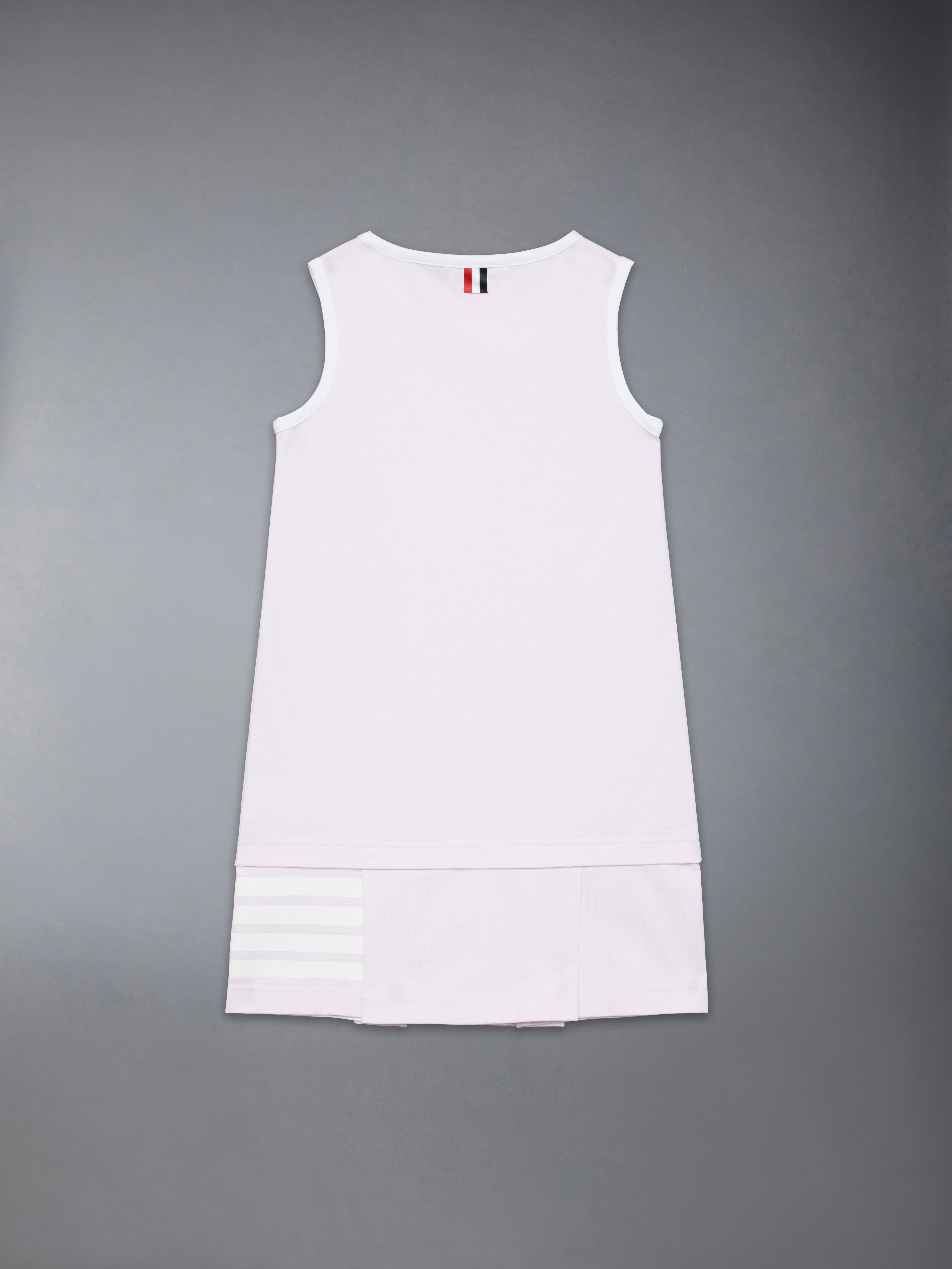 Children's Jersey 4-Bar Ringer Tank Dress | Thom Browne