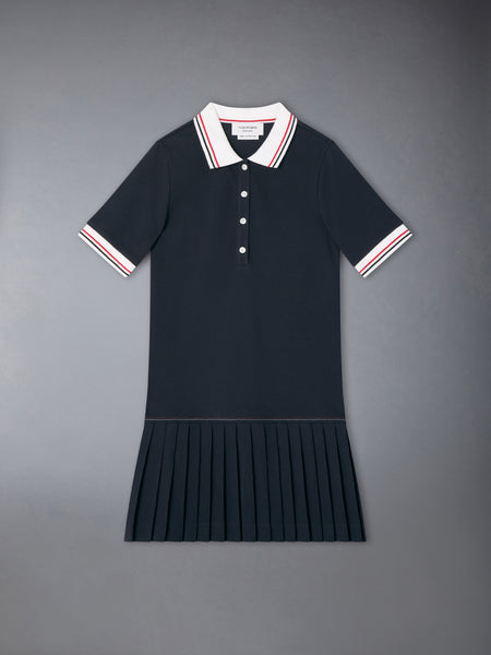 CHILDREN'S PIQUE TENNIS DRESS NAVY