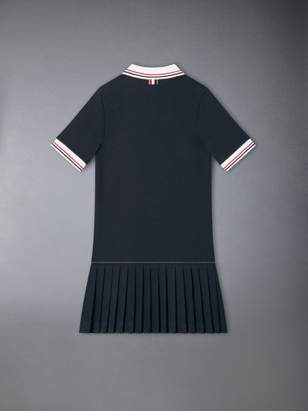 CHILDREN'S PIQUE TENNIS DRESS NAVY