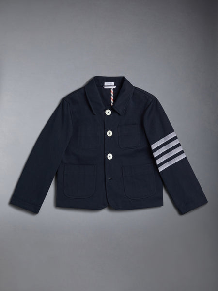 CHILDREN'S COTTON 4-BAR JACKET NAVY