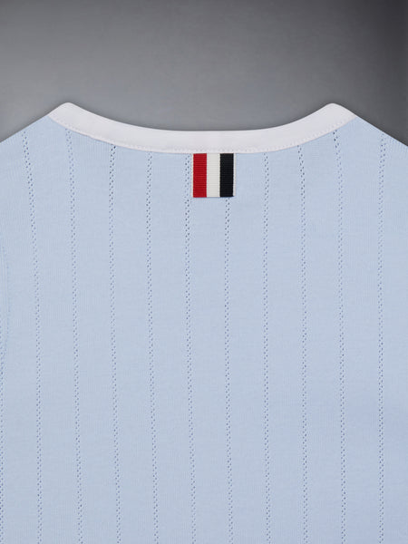 CHILDREN'S POINTELLE RINGER TANK TOP LIGHT BLUE