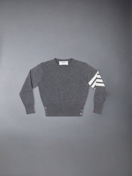 CHILDREN'S CASHMERE 4-BAR CLASSIC CREWNECK PULLOVER